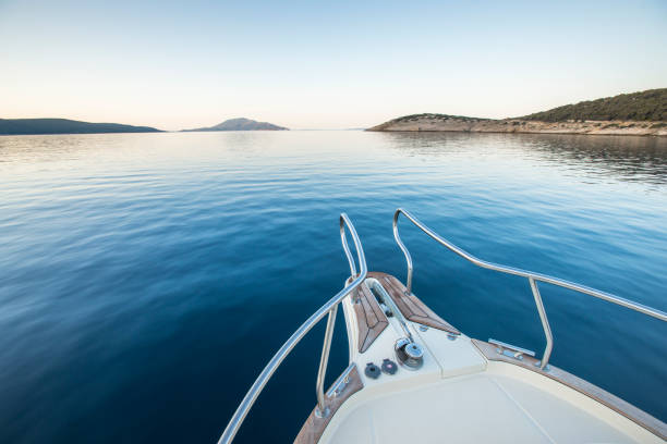 istock Bow of a luxury yacht 846300080