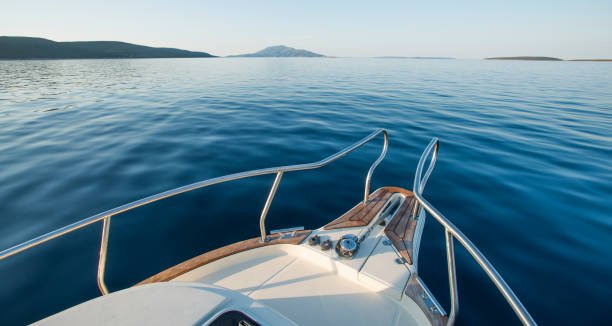 istock Bow of luxury yacht 846300156