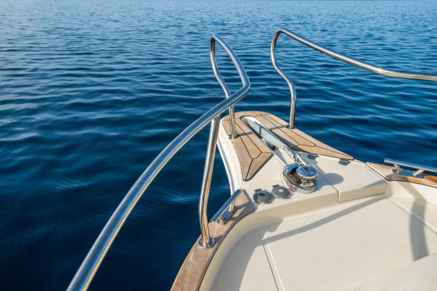 istock Bow of a luxury yacht 846300336