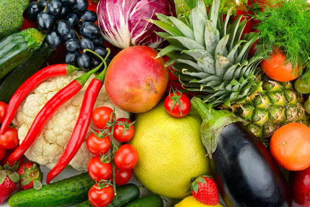 istock assortment fresh fruits and vegetables. 846315054