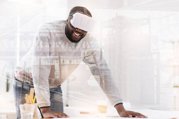istock Smiling African American with a mask on the head 846315432