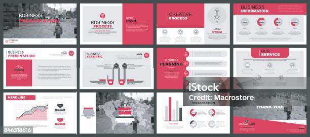 Business Presentation Slides Templates Stock Illustration - Download Image Now - Slide Show Presentation Software, Template, Planning