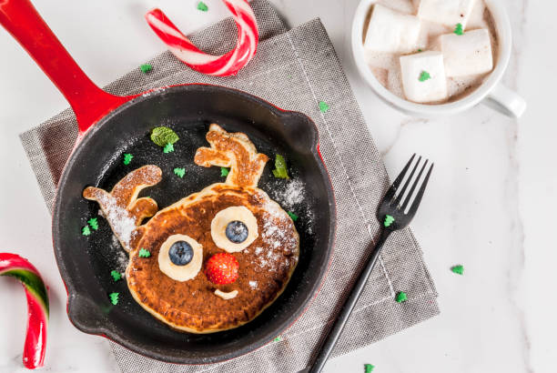 Funny pancakes for Christmas