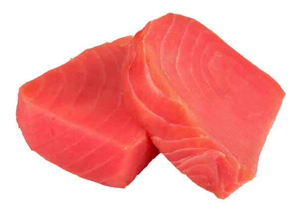 istock tuna fish steaks.isolated on white 846320174