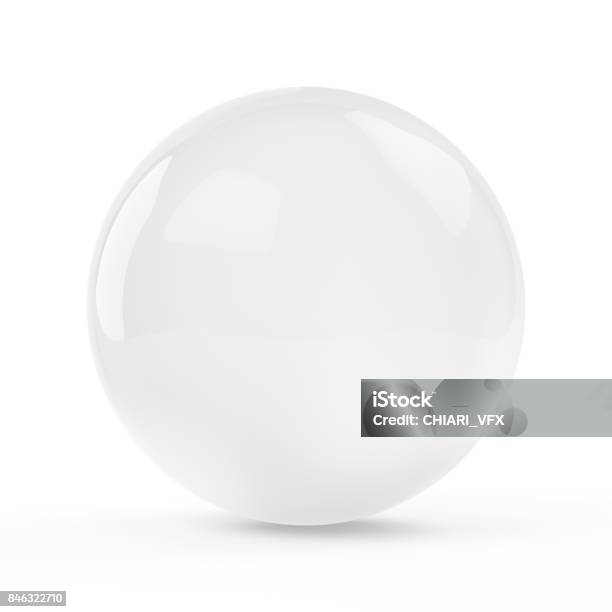 3d Ice Sphere On White Background Stock Photo - Download Image Now - Sphere, White Color, Sports Ball