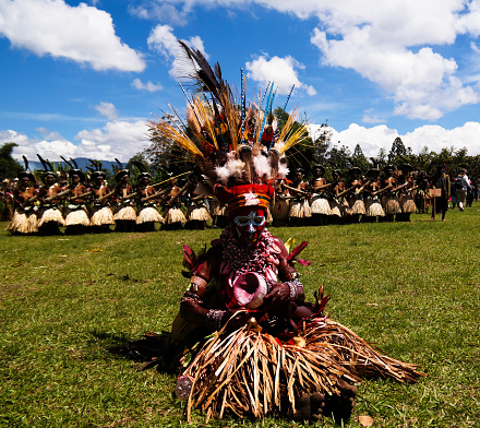 Participants of the Mount Hagen local tribe festival 17.08.2014 Papua new Guinea