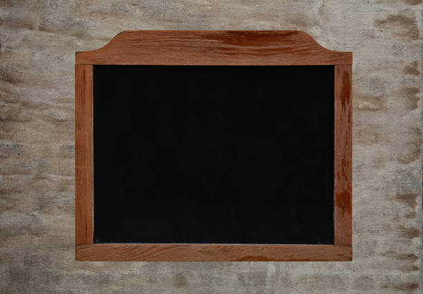 istock Old vintage black chalkboard over plaster wall 846323018