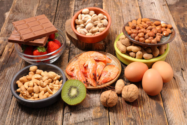 알레르기 식품의 선택 - peanut allergy food fruit 뉴스 사진 이미지