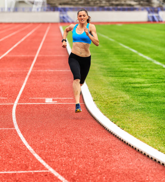 istock Athlete running at the stadium 846342618