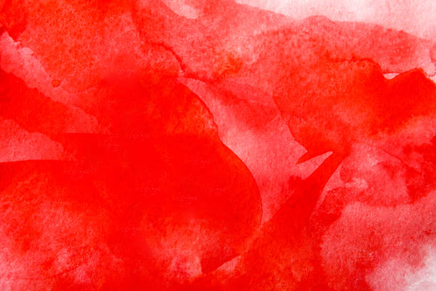 Abstract watercolor red spot painted texture background.