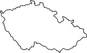Czech Republic map of black contour curves of vector illustration