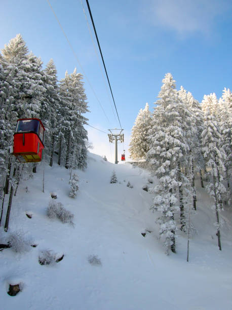istock red gondola cable car in the Swiss Alps 846354806