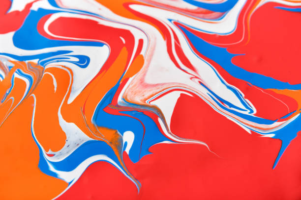 istock Liquid marbling acrylic paint background. Fluid painting abstract texture 846362208