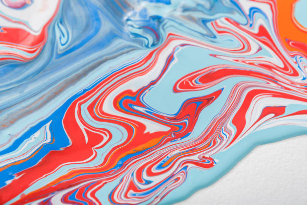 istock Liquid marbling acrylic paint background. Fluid painting abstract texture 846362304