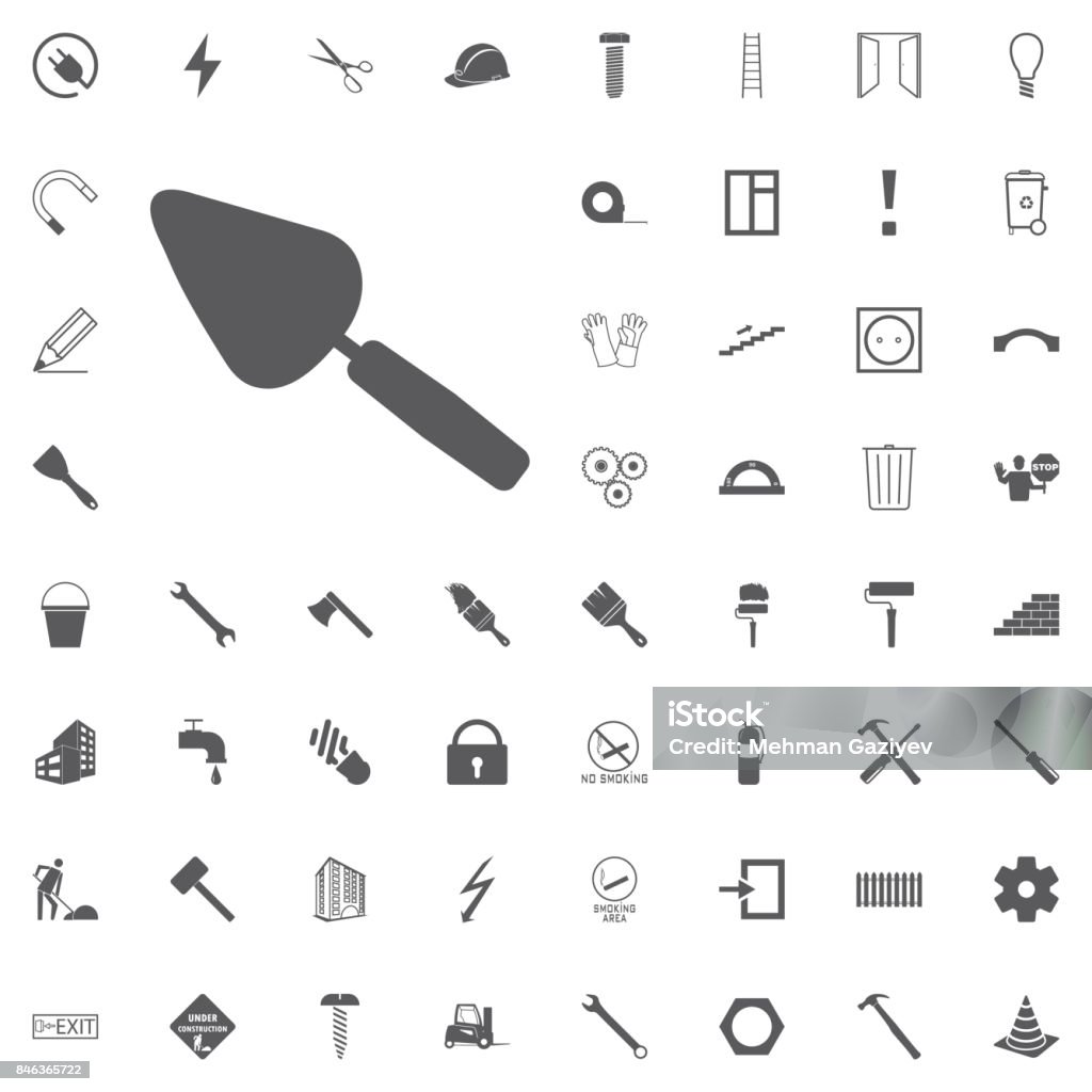 Trowel Icon Vector. Construction set Trowel Icon Vector. isolated on white background Plasterer stock vector