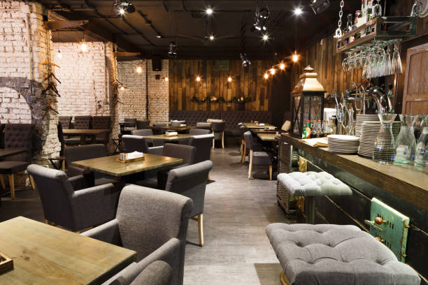 istock Interior of cozy restaurant, loft style 846366720