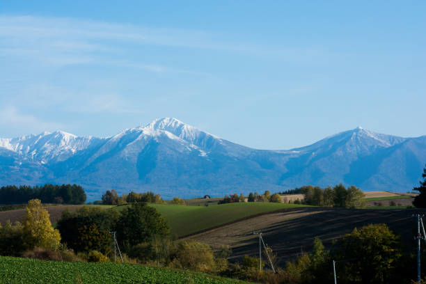 istock Autumn hilly areas and mountain range of the snowcap 846368976