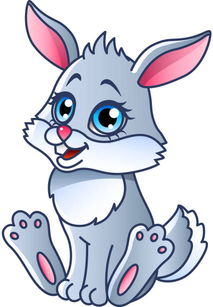 ilustrações, clipart, desenhos animados e ícones de ilustração em vetor coelho isolado dos desenhos animados - easter rabbit baby rabbit mascot