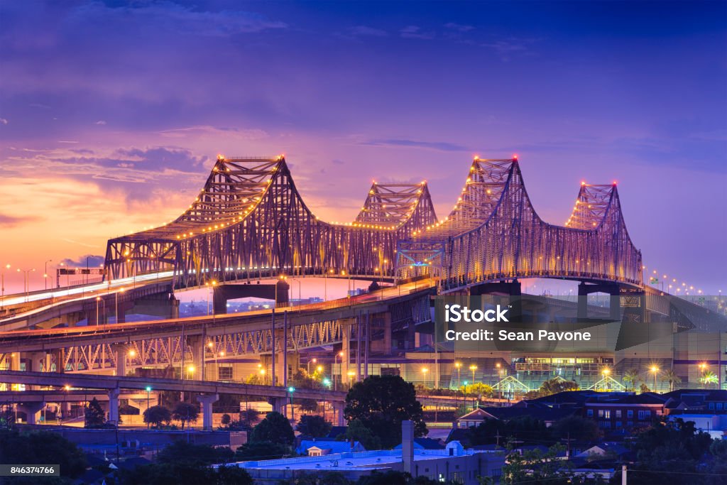 Crescent City Verbindungsbrücke. - Lizenzfrei New Orleans Stock-Foto