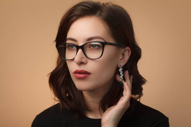 istock Confident pretty model wearing glasses 846382072