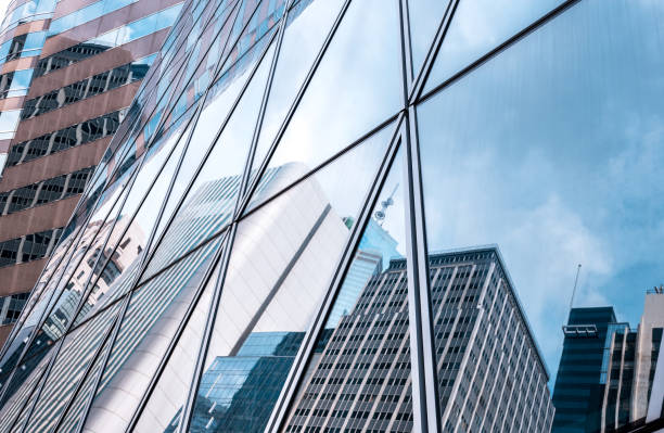 istock Modern office building detail, glass surface 846382624