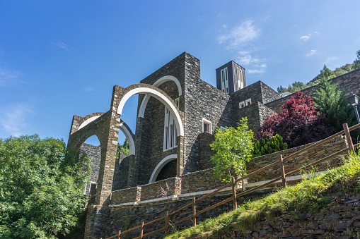 Basilica of Meritxell, located in Andorra, a country located in the Pyrenees