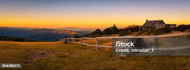 Sunset Above Craigs Hut In The Victorian Alps Australia Stock Photo - Download Image Now