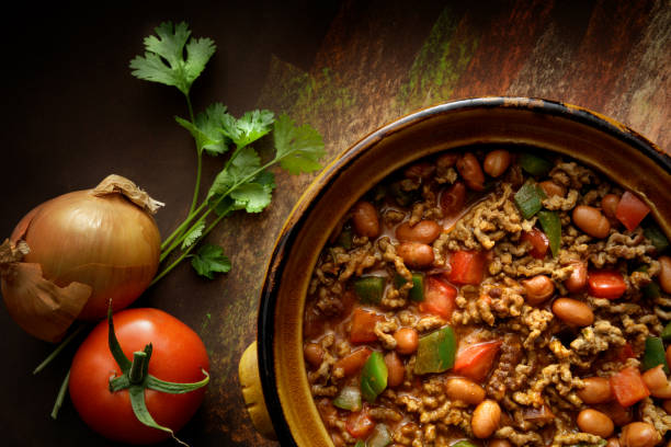 TexMex Food: Chili Con Carne Still LifeTexMex Food: Chili Con Carne Still Life