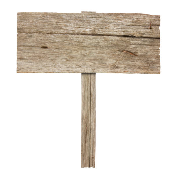 istock Wooden sign isolated on white background with clipping path 846398212