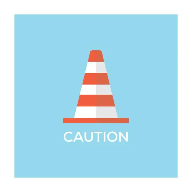 Vector illustration of CAUTION CONCEPT