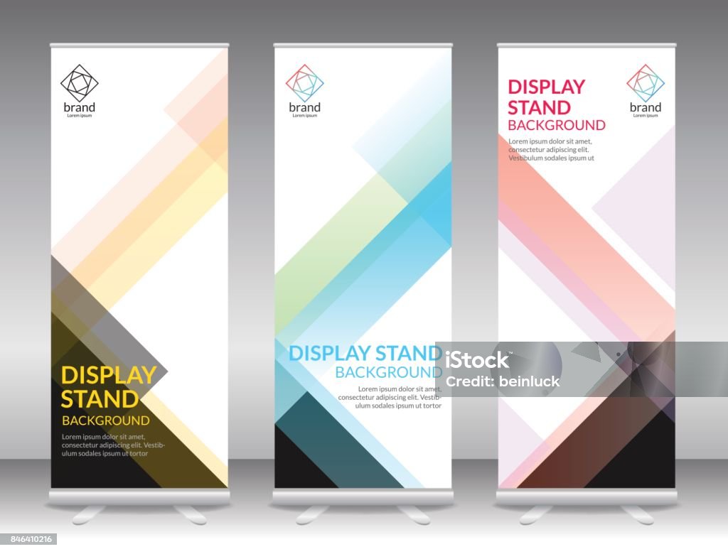 Standing Design Vertical Abstract Display Banner Stand Design Background Layout ...