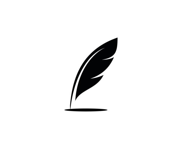 ilustrações, clipart, desenhos animados e ícones de ícone de plumas - computer icon symbol black pen