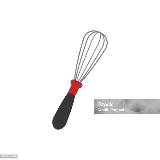 Whisk for Cooking. Whipping Up Food. Kitchen Utensils. Tool for Blend  Ingredient. Flat Cartoon Stock Vector - Illustration of white, stainless:  233107556