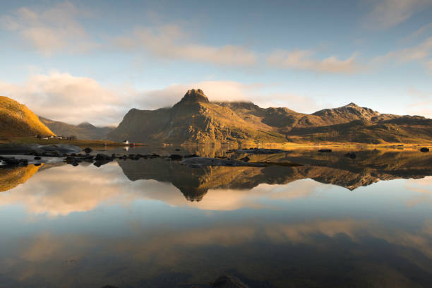istock Reflections in the fjord, Lofoten 846455082