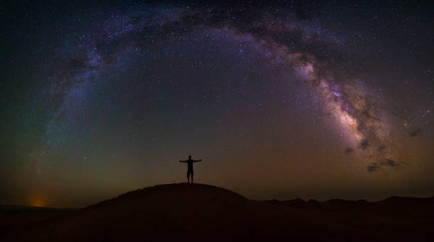 istock Milky Way arch over the desert 846458494