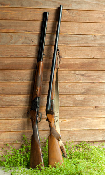 istock hunting rifles against the wall 846465620