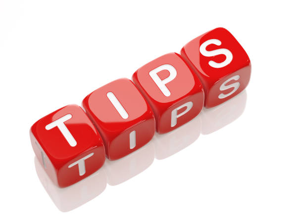 istock Red  Toy Blocks Forming Tips Crossword Puzzle: Tips Concept 846480110