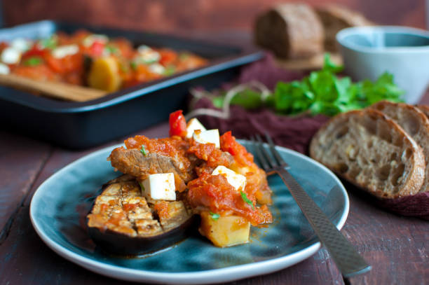 istock Mediterranean recipe for eggplant with beef 846482898