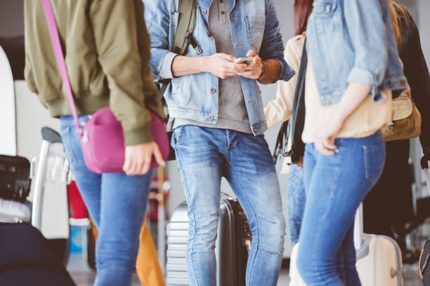 istock Passengers waiting for flight at airport terminal 846489140