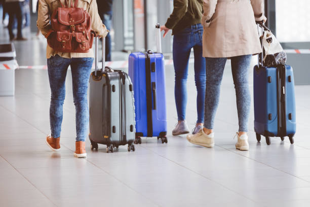 istock Passengers walking in the airport terminal 846492398