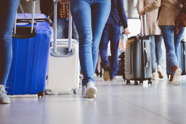 istock Passengers walking in the airport 846495176