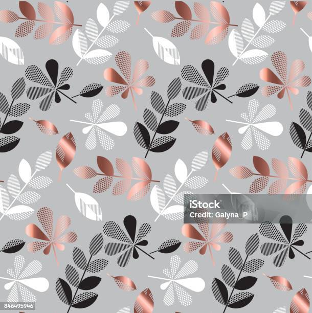 Fall Gold Abstract Abstract Gold Fall Leaves Pattern Vector Illustration Tender Elegant ...