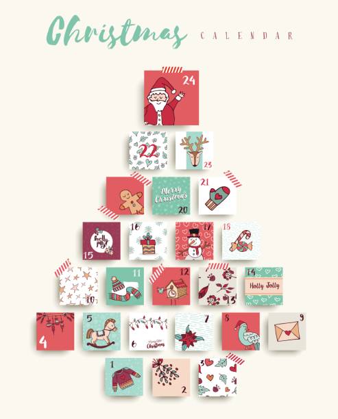 1,300+ Christmas Calendar Template Stock Photos, Pictures & Royalty-Free  Images - iStock