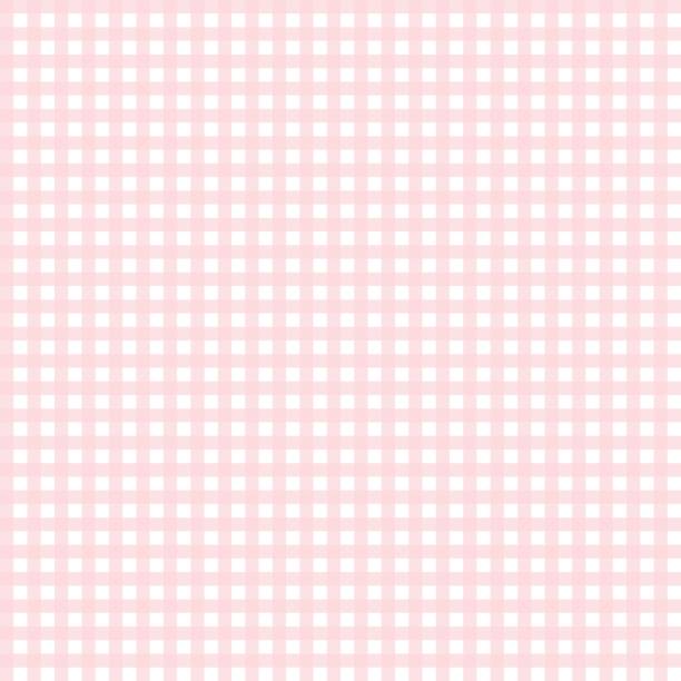 ilustrações de stock, clip art, desenhos animados e ícones de cute pink gingham pattern - pattern plaid checked seamless