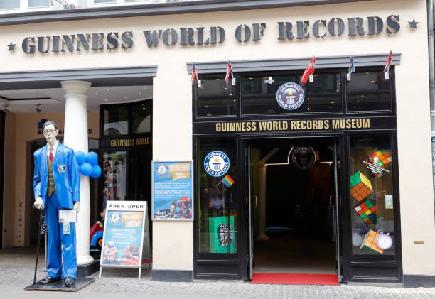 Guinness world records museum Copenhagen, Denmark - August 24, 2017: The entrance to the Guinness world of records museum located at Ostergade 16 in downtown Copenhagen. guinness photos stock pictures, royalty-free photos & images