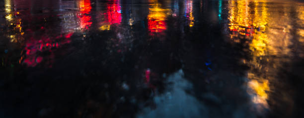 istock NYC streets after rain with reflections on wet asphalt 846522076