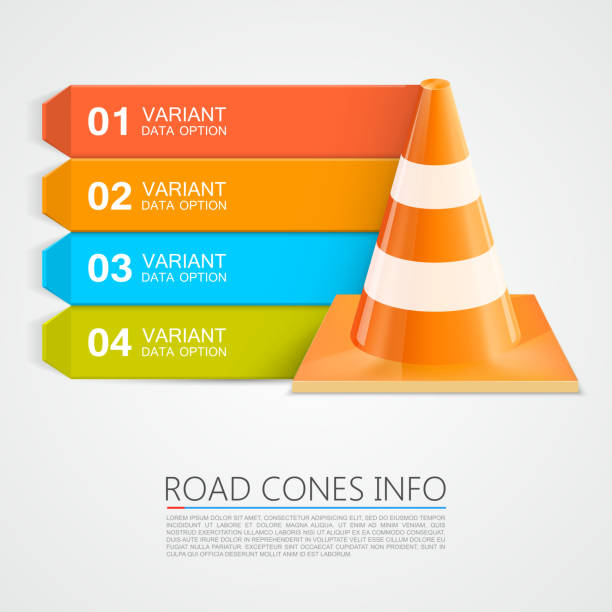 Road Cones info, Cones info numbers. Road Cones info, Cones info numbers. Vector illustration wayne rooney stock illustrations