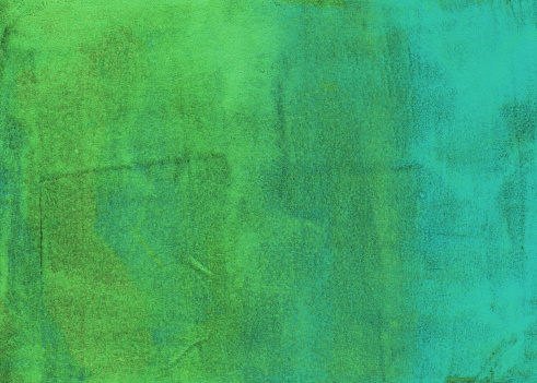 An hand painted acrylic background. There is a mottled texture and blending of colors. The prominent colors are shades of green in a grungy texture and a slight gradient of color.