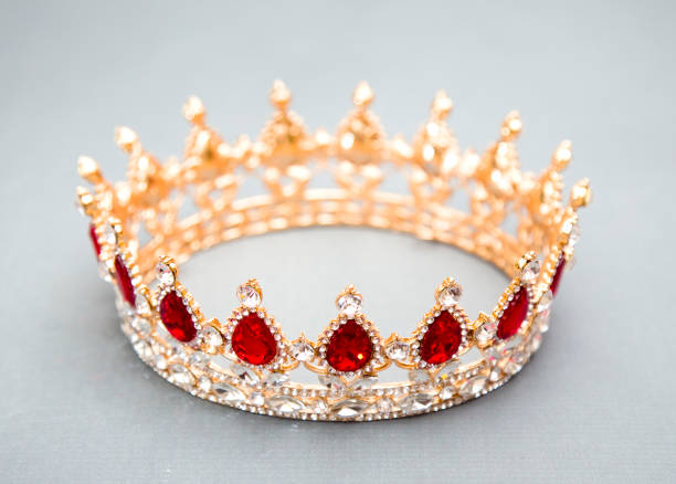 istock A King or a Queen's Crown on a Grey Background 846528604