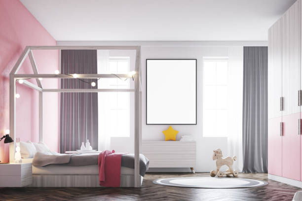 istock Girl s bedroom interior, poster, side 846534648